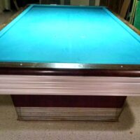 End shot of our Brunswick Balke Collender carom table for sale