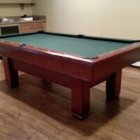 Brunswick Hawthorn pool table from an angle view
