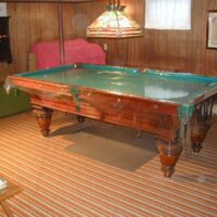 Antique 8' Brunswick-Balke-Collender Union League Pool Table