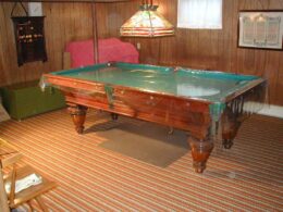 Antique 8' Brunswick-Balke-Collender Union League Pool Table