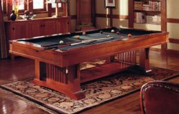 Brunswick Mission pool table in 8' cherry