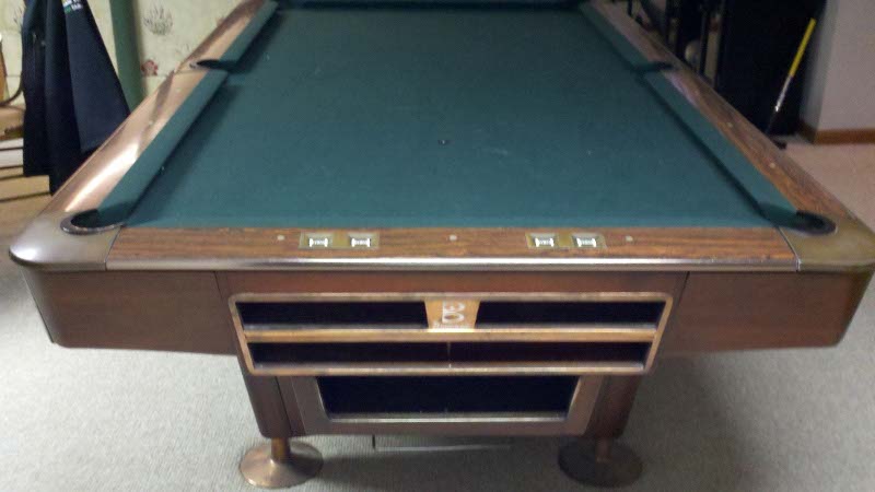 8' Brunswick Gold Crown III Pool Table For Sale