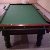 overhead view of the Brunswick Timberfalls pool table