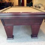 Leg detail of Brunswick Ventura III pool table.