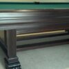 Side view of under bridge cue holder on the Brunswick Windsor pool table