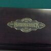 The Brunswick logo on the Windsor pool table