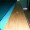 Closeup of Fisher commercial pool table rail.