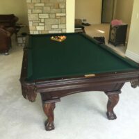 Used Olhausen Santa Ana pool table for sale with ball and claw legs