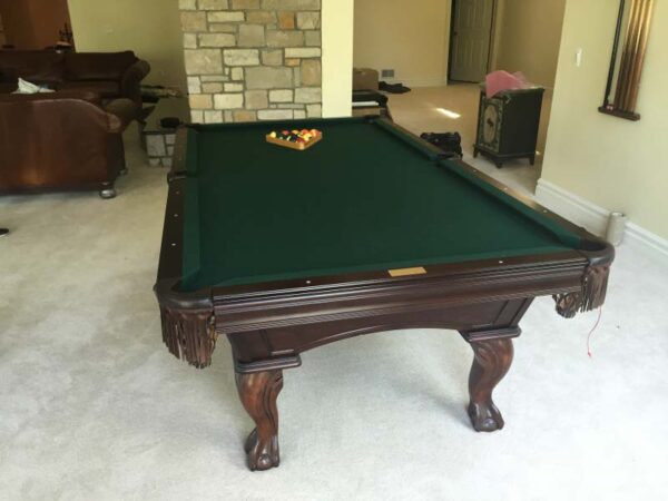 Used Olhausen Santa Ana pool table for sale with ball and claw legs