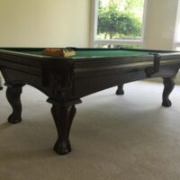 Leg closeup of Santa Ana pool table