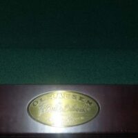 Olhausen logo on Santa Ana pool table