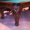 Legs and corner view of Peter Vitale Vineyard snooker table