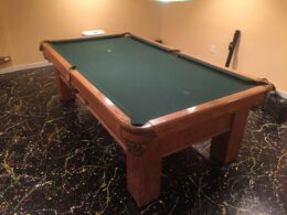 Proline Kingsbury pool table for sale in showroom.