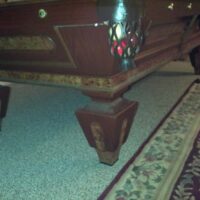 The hand carved legs display craftsmanship that is all but lost in today's modern era pool tables.