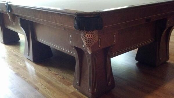 The 1910 Hudson Pool table by Brunswick-Balke-Collender is truly a piece of billiard history!