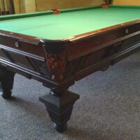 Brunswick Balke Collender Manhatten pool table. Great view of this table from the corner.