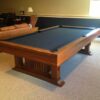 angle view of the Mission pool table, look how nice the corners are crafted.