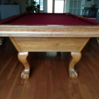 End view of Brunswick Brookstone 2 pool table