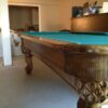 side and apron long view of Sorrell pool table by Proline.