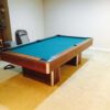overhead view of a Wolverine Saturn pool table.