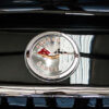 Authentic Chevy Corvette badge on a collectors edition 1959 Chevy Corvette car pool table.