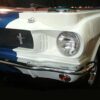 front end of a white 1965 Shelby GT-350 car pool table with working headlights