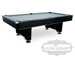 Angle view of Black Diamond pool table on white background.
