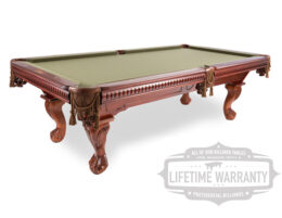 Another view of the Cape Town pool table with green cloth.
