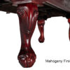 Close up of the Cape Town pool table leg in Mahogony.