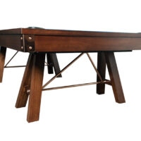 End view of the Johnson pool table showing off the legs of this masterpiece