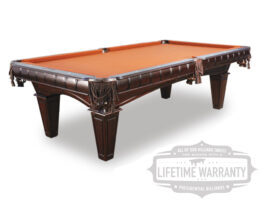 Kruger pool table from a corner angle.