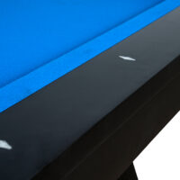diamond sight rail closeup view of the Madison pool table.