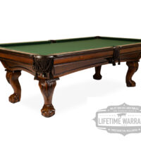 corner aspect view of Monroe pool table.