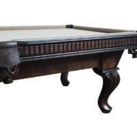 Look at the trim on this side view closeup of a Cleveland pool table!