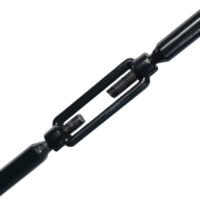 Turnbuckles give this Madison pool table a modern yet rustic feel.