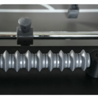 the abacus on a Bolt foosball table, end shot.