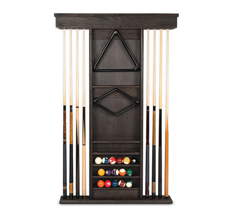 Kariba cue and ball rack for the wall.