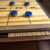solid metal score keeping tabs on the Grant shuffleboard table from Presidential Billiards