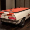 Rear angle view of the Mario Andretti Signature 1696 Camaro pool table from Car Pool Tables.