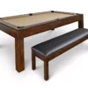 The Polk billiard table with bench.