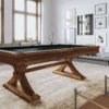 beautiful billiards room with the Kennedy pool table from Presidential Billiards as the centerpiece!