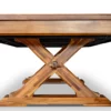exclusive farm style x leg view on the underside of the Kennedy pool table from Presidential Billiards.